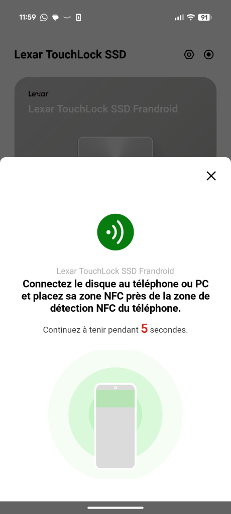 Application Lexar // Source : Capture d'écran Frandroid