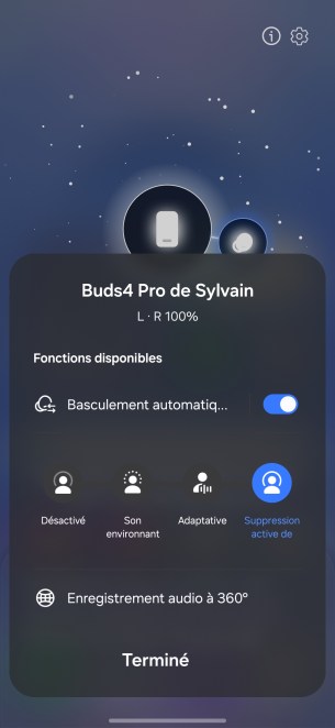 Samsung Galaxy Buds 4 Pro paramètres