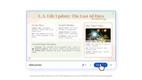 Gemini dans Google Slides // Source : Google