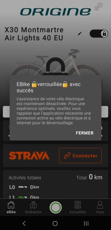 Origine Montmartre Air appli verrouillage