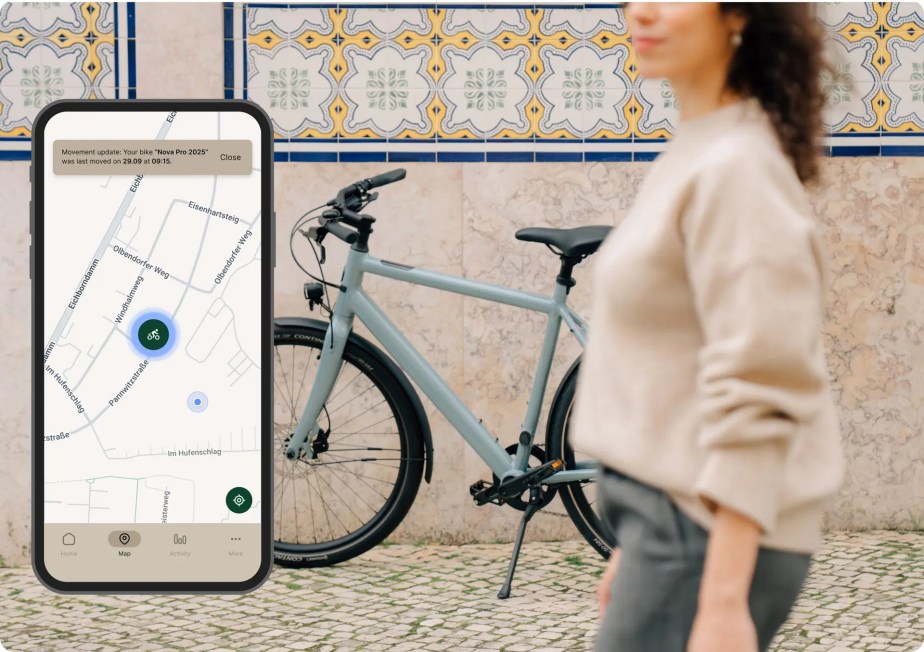 Vélo électrique Ampler appli géolocalisation