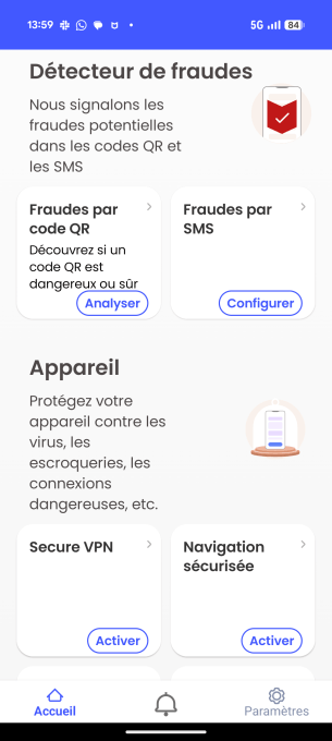 L'interface de l'application McAfee // Source : Capture d'écran Frandroid