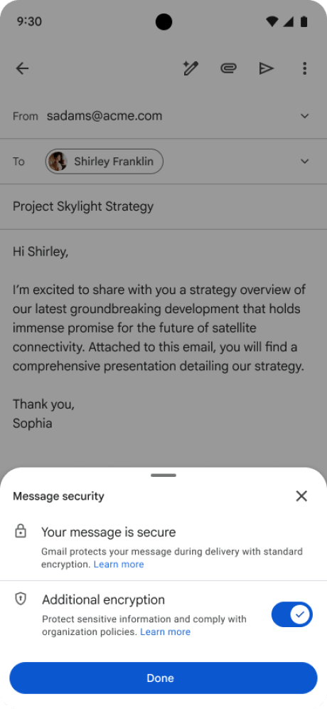 Gmail end-to-end encryption now available on mobile devices - 6577 - 1