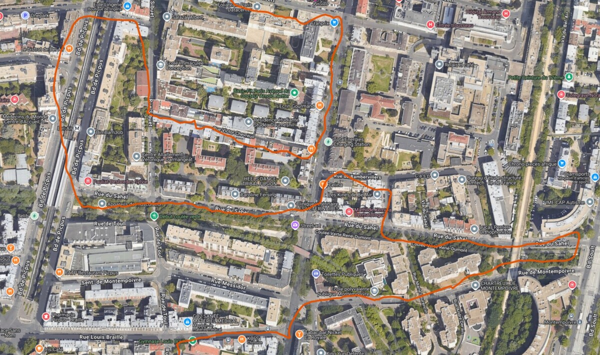 Suivi GPS de la Polar Street X Suivi GPS de la Polar Street X