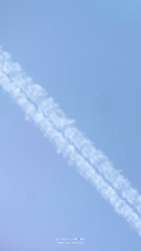 Les traces de l'avion