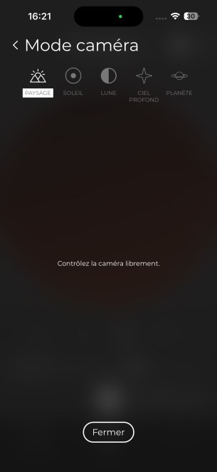 Les différents modes de caméra