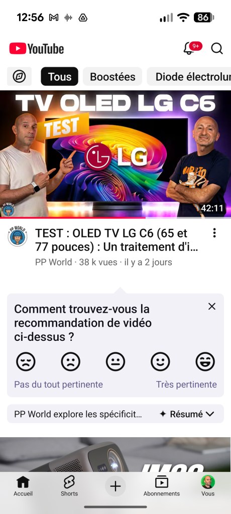 Application YouTube mi-mai 2026