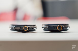 L'Apple Watch à gauche et la GS Wear S11 Ultra à droite