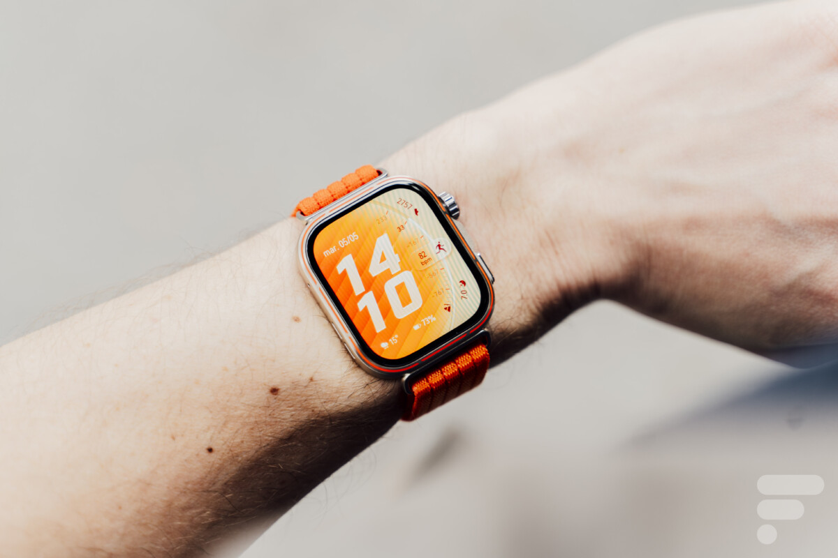 La Huawei Watch Fit 5 Pro // Source : Chloé Pertuis - Frandroid La Huawei Watch Fit 5 Pro // Source : Chloé Pertuis - Frandroid