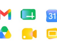 Les nouveaux logos Google pour Gmail, Sheets, Agenda, Drive, Meet et Slides/ // Source : Montage Frandroid