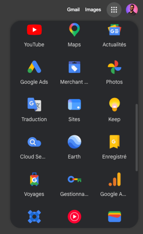 Les nouveaux logos des applications Google sont déjà visibles. // Source : Capture d'écran Frandroid