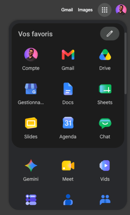 Les nouveaux logos des applications Google sont déjà visibles. // Source : Capture d'écran Frandroid