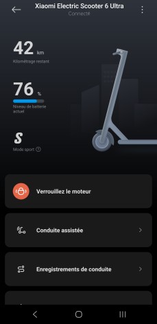 Xiaomi Electric Scooter 6 Ultra appli accueil