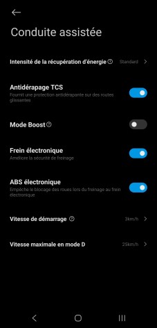 Xiaomi Electric Scooter 6 Ultra appli réglages