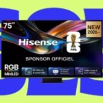 Le tout nouveau TV Mini LED Hisense 4K 180 Hz de 75″ avec rétroéclairage RGB est soldé -500 € avec barre de son offerte Le tout nouveau TV Mini LED Hisense 4K 180 Hz de 75″ avec rétroéclairage RGB est soldé -500 € avec barre de son offerte