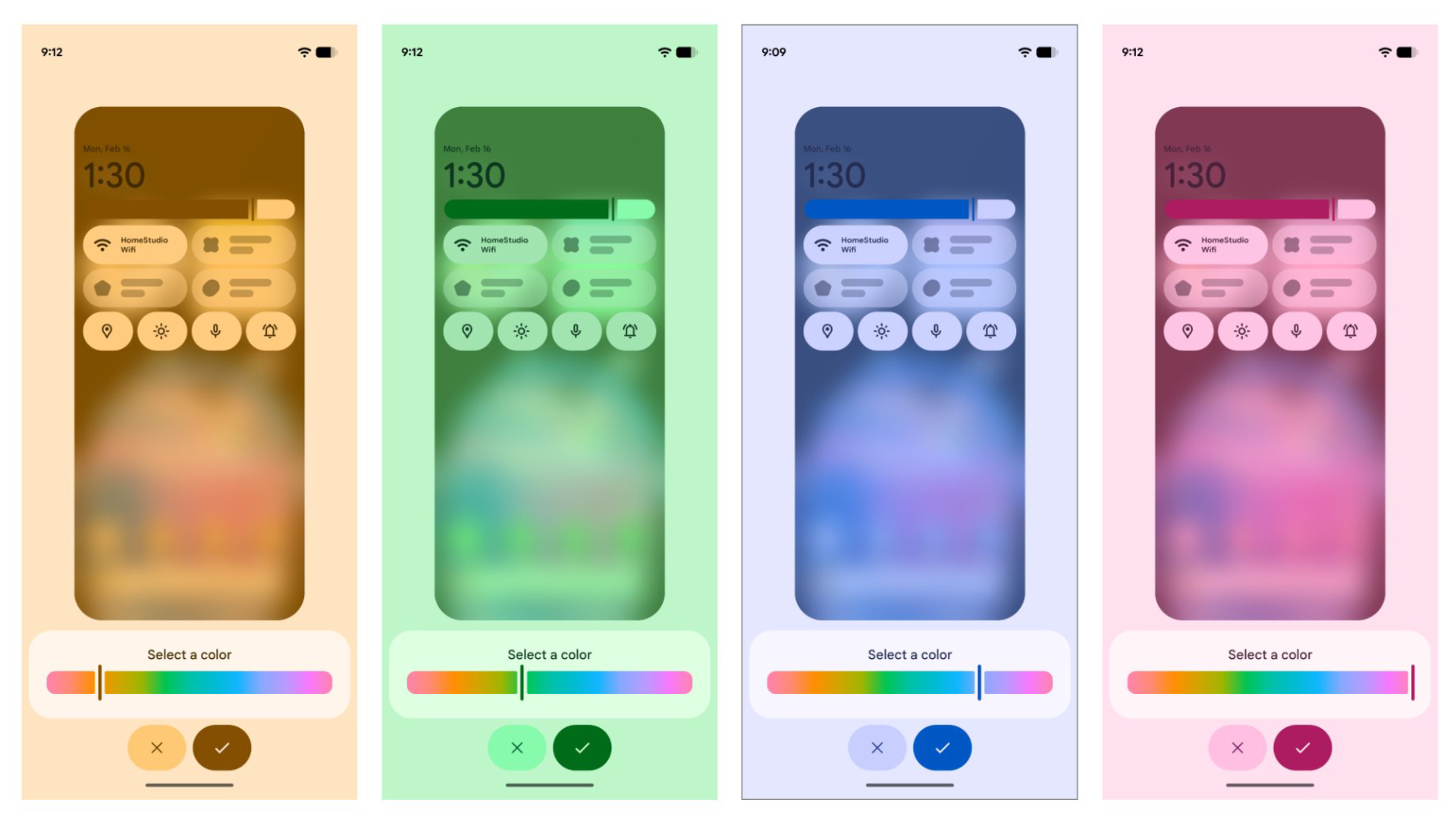 Nouvelles couleurs thèmes Android