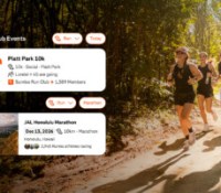 La recherche de courses sur Strava // Source : Strava