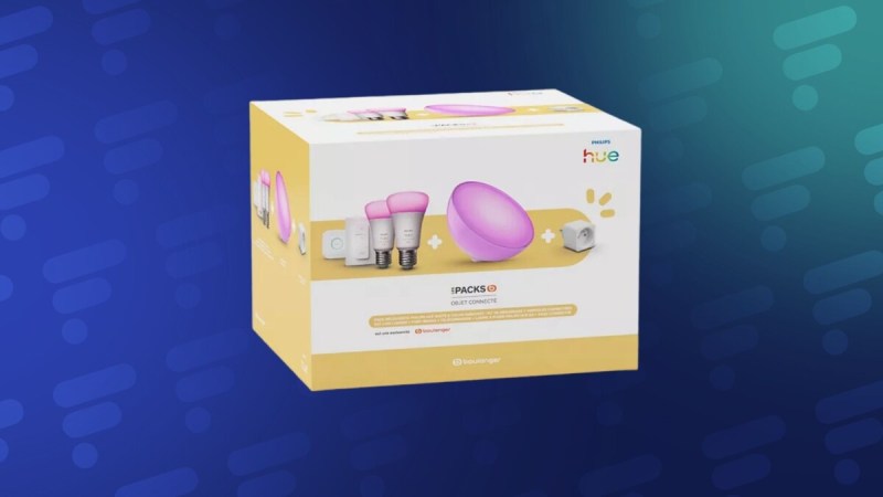 Ce pack Philips Hue complet (avec ampoules, lampe, prise, pont et interrupteur) est à -54 %