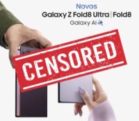 Samsung Galaxy Z Fold censored