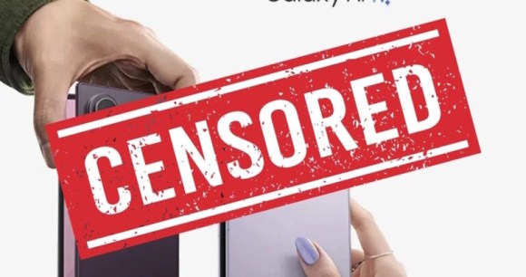 Samsung Galaxy Z Fold censored