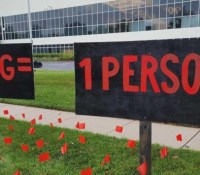 Un drapeau représente un licenciement.