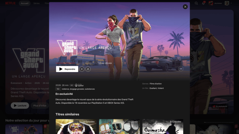 GTA 6 sur Netflix : on commente en direct l’aperçu étendu