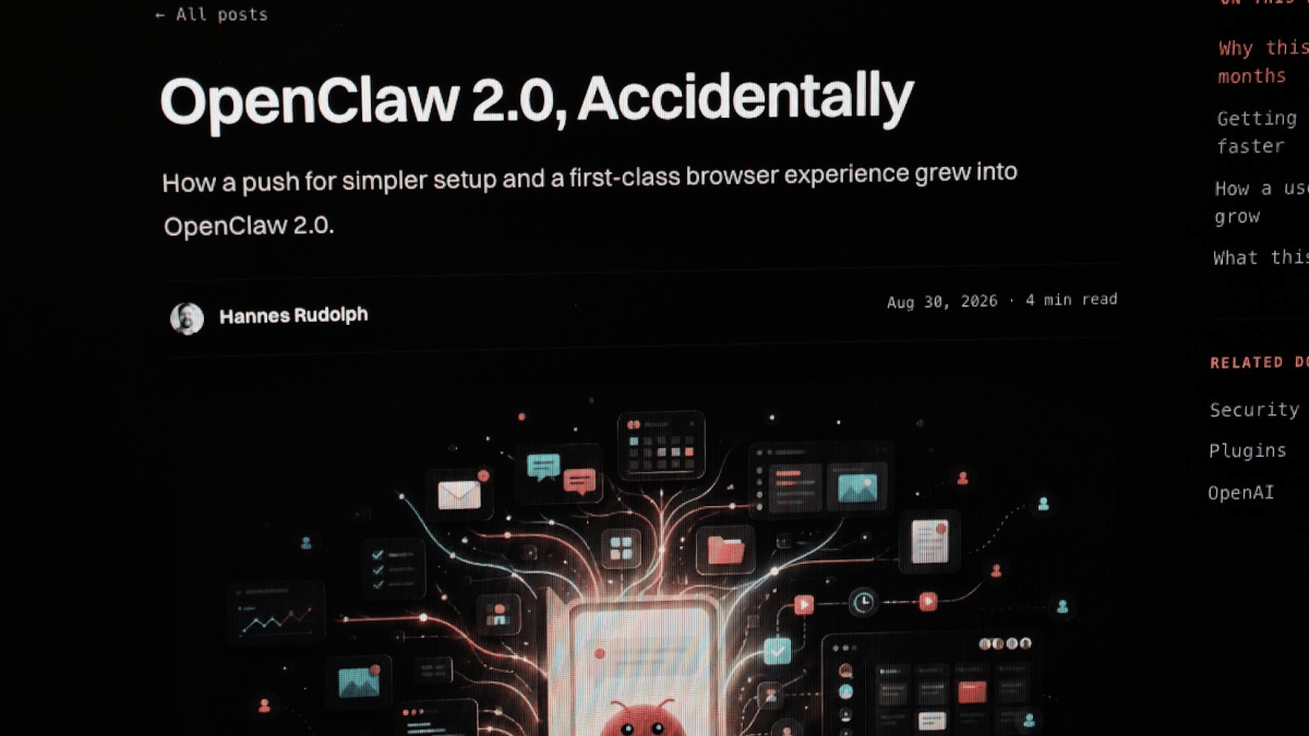 OpenClaw 2.0 : la plus grosse mise à jour née par accident