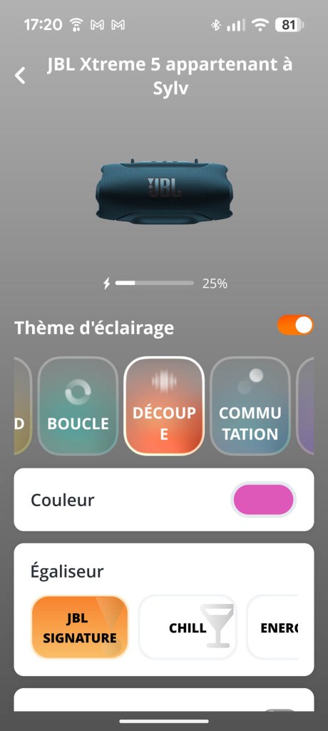 Application JBL Portable // Source : Sylvain Pichot - Frandroid