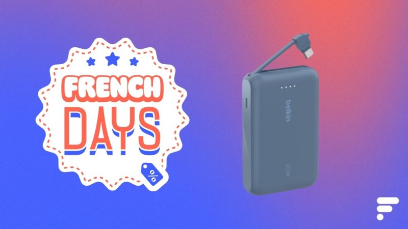 Cette batterie externe Belkin 10 Ah et 20W avec câble USB-C intégré est à -46% pendant les French Days