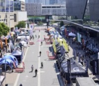 Vue de l'espace extérieur au salon vélo Eurobike 2026. // Source : EUROBIKE Frankfurt