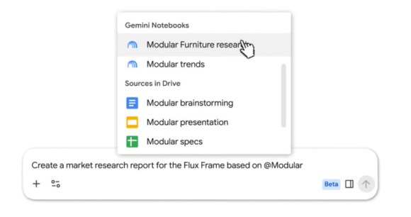 L'utilisation d'un Gemini Notebook dans un Google Docs L'utilisation d'un Gemini Notebook dans un Google Docs