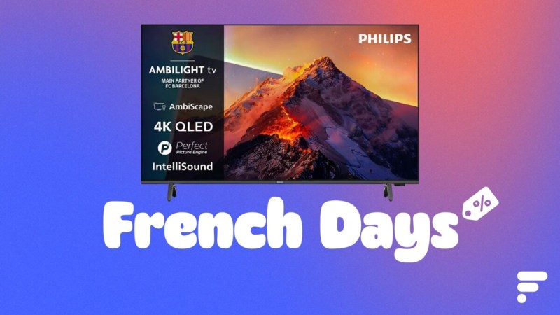 Ce TV Philips 4K QLED Ambilight de 50″ change la face de votre salon et se retrouve à 474 € pour les French Days Boulanger