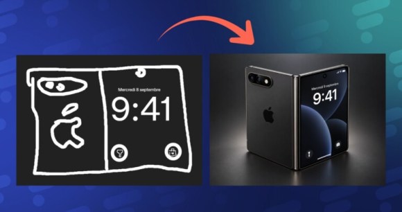 J'ai généré un rendu crédible d'iPhone Duo sur ChatGPT à partir d'un croquis enfantin. // Source : Frandroid J'ai généré un rendu crédible d'iPhone Duo sur ChatGPT à partir d'un croquis enfantin. // Source : Frandroid