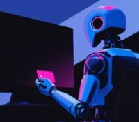 Revolut Paiement CB écran Robot pochoir Frandroid