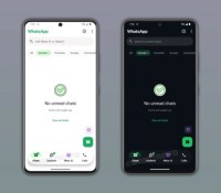 Le nouveau design en développement de la barre de navigation sur WhatsApp Android. // Source : WABetaInfo
