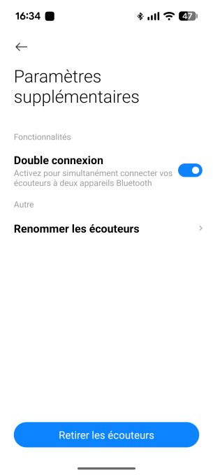 Application Xiaomi Earbuds pour le casque Redmi Headphone Neo // Source : Sylvain Pichot - Frandroid