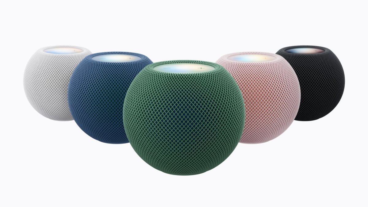 Image HomePod mini 2 officiel : Siri AI, puce S10 et son surround à quatre enceintes