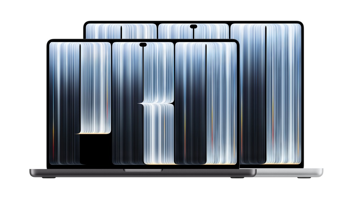 L’étrange fond d’écran officiel du MacBook Pro tactile amuse le web avec son air d’écran cassé d’iPhone Duo