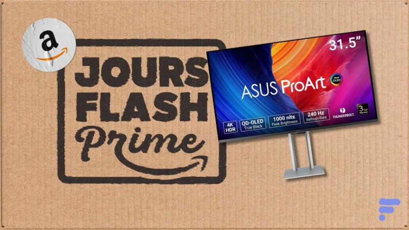 Cet écran PC 4K QD-OLED Asus ProArt (240 Hz), idéal pour les gamers et les créateurs de contenu, voit son prix perdre plus de 200 € pendant les Jours Flash Prime d’Amazon