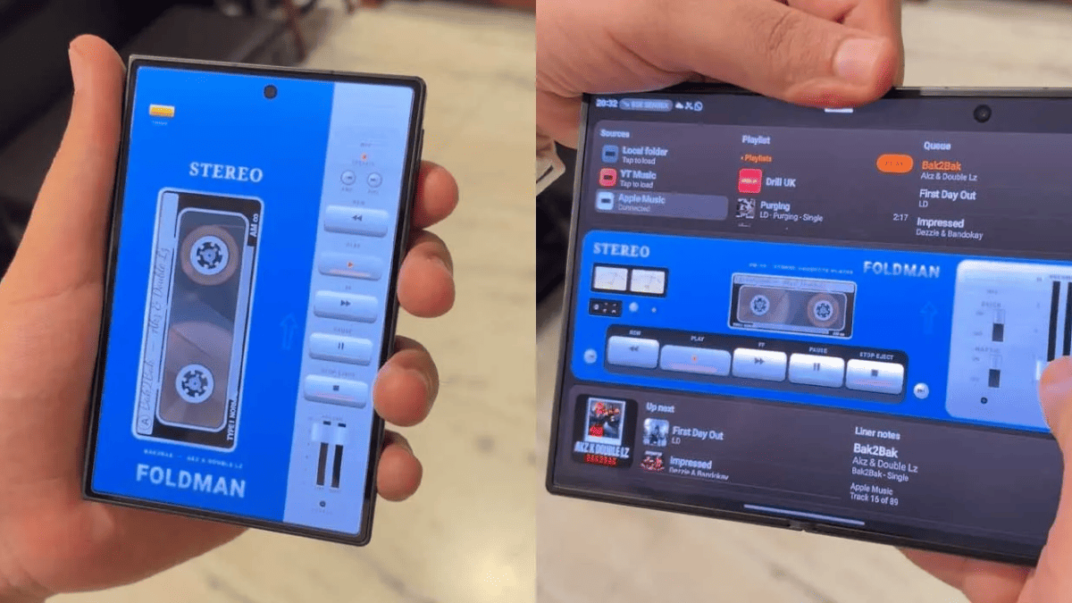 Un Walkman sur le Galaxy Z Fold 8 : cette app gratuite est compatible avec YouTube Music et Apple Music