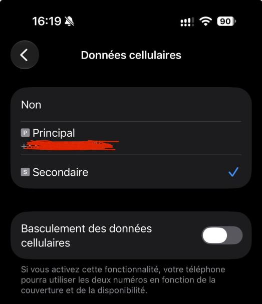 Données cellulaires iPhone