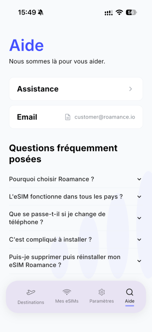 Roamance aide