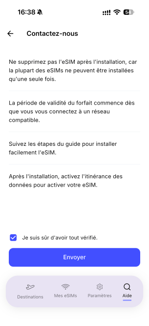 Service client Roamance