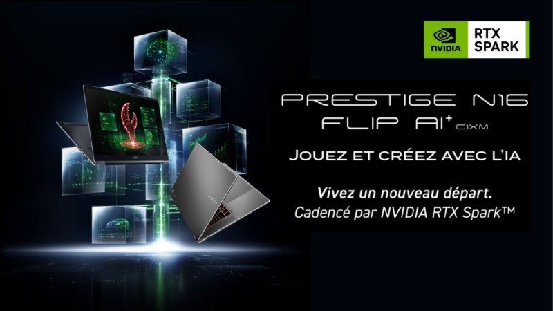 MSI Prestige N16 Flip AI+ : quel PC RTX Spark choisir entre 32, 64 et 128 Go ?