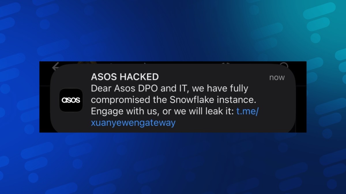 « ASOS HACKED » : l’application de shopping envoie une notification menaçante aux clients
