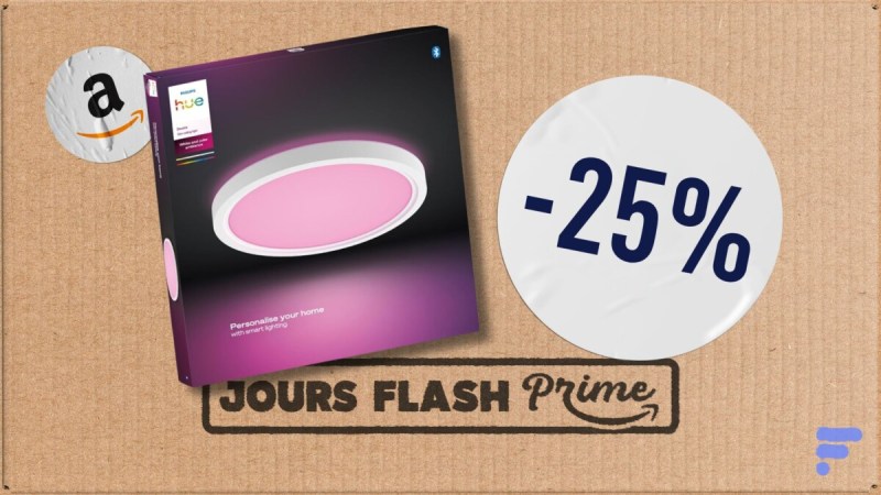 Ce récent plafonnier de Philips Hue met de la couleur dans votre cocon et n’échappe pas aux promos des Jours Flash Prime d’Amazon