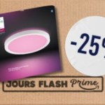 Ce récent plafonnier de Philips Hue met de la couleur dans votre cocon et n&rsquo;échappe pas aux promos des Jours Flash Prime d&rsquo;Amazon