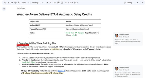 Google Doc adopte nativement le Markdwon // Source : Google