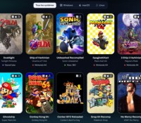 La page d'accueil de RecompLauncher pour les jeux PC