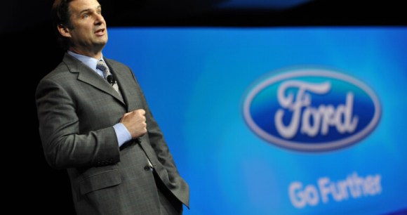 NEW YORK, March 27, 2013--Jim Farley, Ford executive vice president of Global Marketing, Sales and Service and Lincoln, discusses the consumer trends and demographic shifts that are reshaping the U.S. auto industry during the opening press breakfast at the 2013 New York International Auto Show.  Photo by:  Sam VarnHagen/Ford Motor Co.